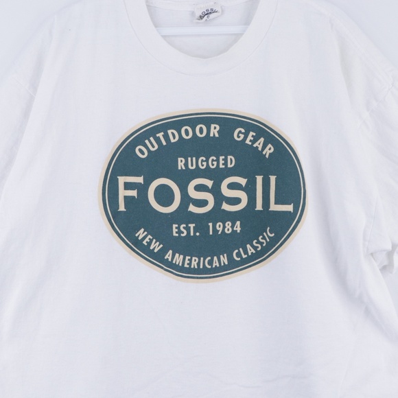 90s Fossil Mens XL Spell Out Circle Logo T Shirt - Picture 4 of 8